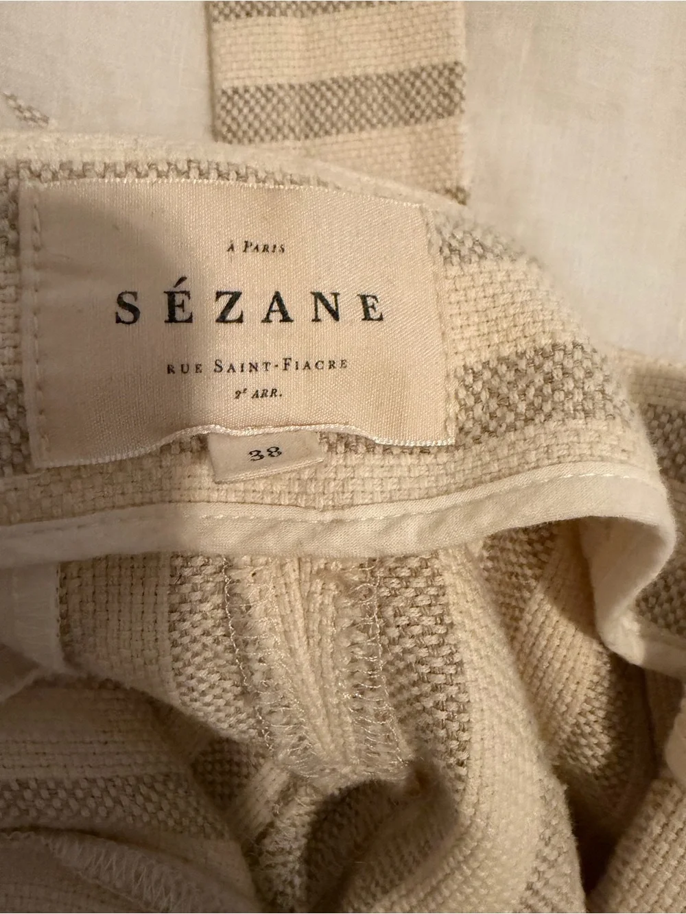Rare Sezane Author Belted Linen Pants US 6/ FR 38